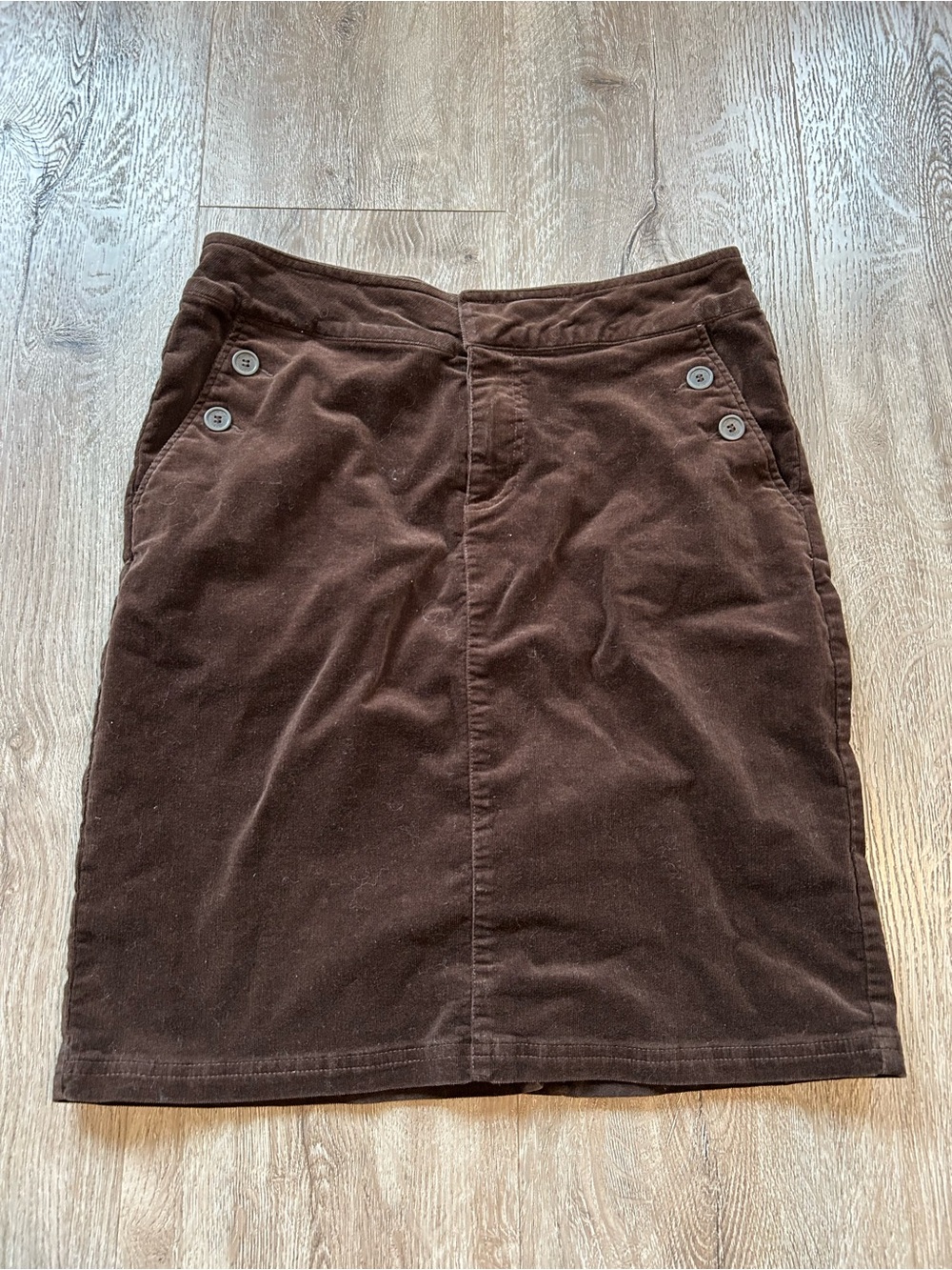 Vtg Tommy Hilfiger Classic Brown Corduroy Pencil Skirt